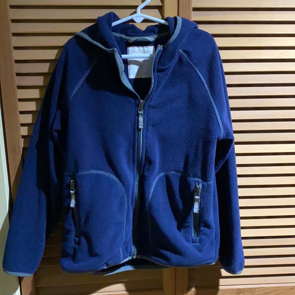 Hanna Andersson NAVY zip up fleece